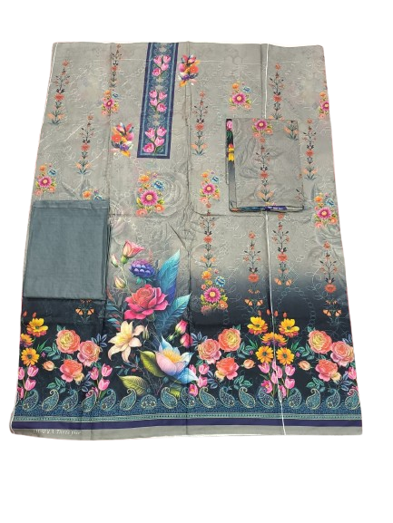 আড়ি সিকোয়েন্স সম্পূর্ণ সুতি থ্রি পিস - Anik Fashion