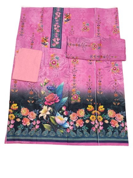 আড়ি সিকোয়েন্স সম্পূর্ণ সুতি থ্রি পিস - Anik Fashion