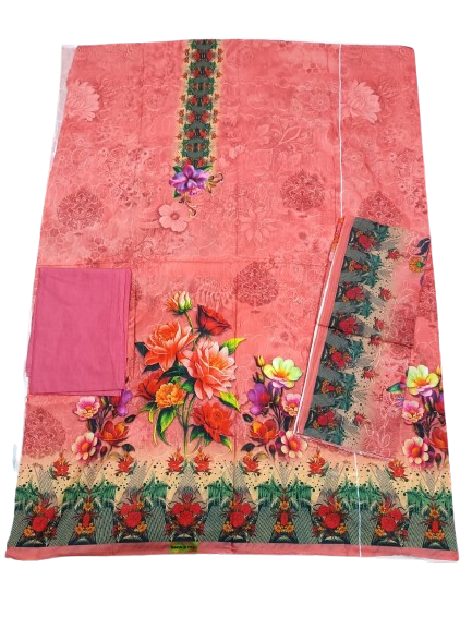 আড়ি সিকোয়েন্স সম্পূর্ণ সুতি থ্রি পিস - Anik Fashion