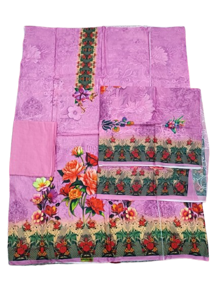 আড়ি সিকোয়েন্স সম্পূর্ণ সুতি থ্রি পিস - Anik Fashion